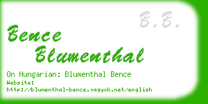 bence blumenthal business card